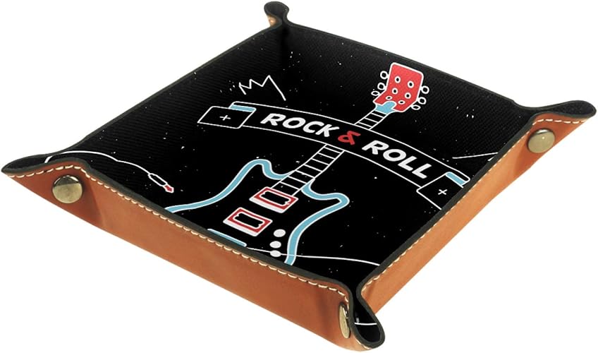 Bandeja de Cuero - Organizador - Instrumento de música rock guitarra