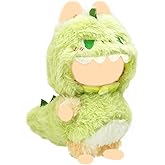 Doll Clothes for Labubu, Dolls Outfits, Accessories for Labubu 17cm Clothes Set, Green Dinosaur, No Doll Included (Green Dino