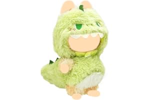 Doll Clothes for Labubu, Dolls Outfits, Accessories for Labubu 17cm Clothes Set, Green Dinosaur, No Doll Included (Green Dino