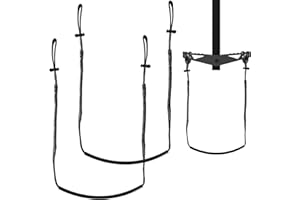 linastu 2 Pack Climbing Stick Aider for Hunting, Upgraded 3000 lb Capacity Cable Aiders for Climbing Sticks, Hand-Braided Lightweight Rope Ladder Tree Stand Step