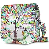 Fintie Protective Case for Fujifilm Instax Mini 25 26 Instant Camera - Premium Vegan Leather Bag Cover with Removable Strap (Love Tree)