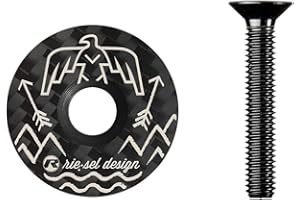 RIE:SEL DESIGN Riesel Design - Headset Stem Top Cap 1-1/8 for MTB Road Mountain Bike - Super Light Weight, UV Resistant, Print, 100% Carbon - Easy Installation - Made in Germany