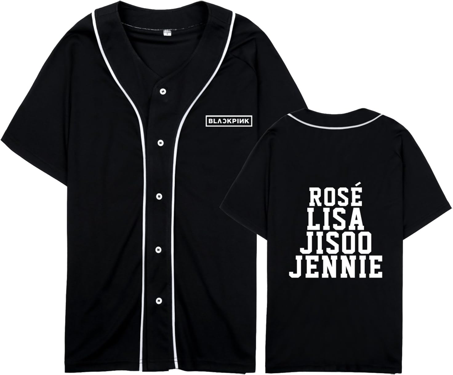Xllife Kpop Blackpink Hip-Hop Baseball Jersey Jisoo Jennie Lisa Rose Shirt T-Shirt