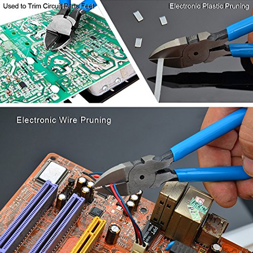 Seitenschneider, ALEENFOON 160mm 6.3 Zoll Drahtschneider Zange Kabelschneider Seitenschneider mit Federbelastetem… – Bild 7