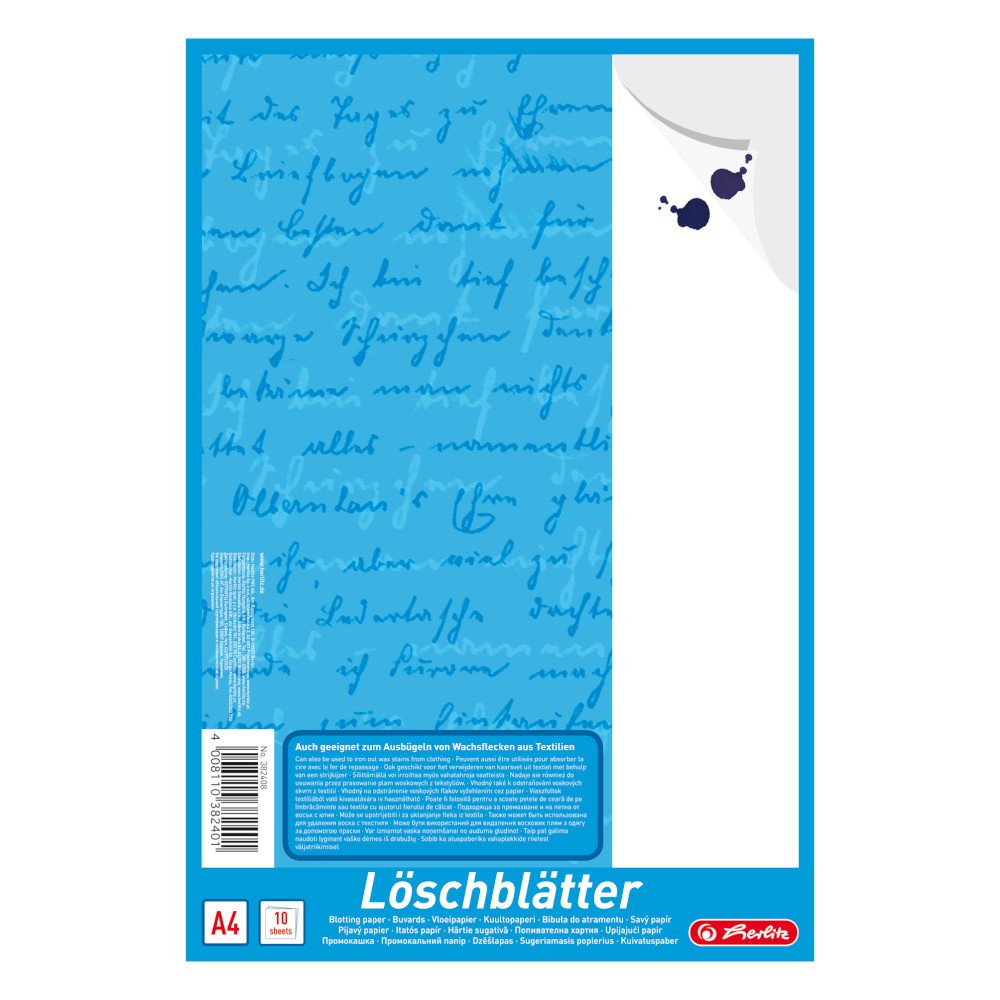 Herlitz 382408 A4 Blotting Paper 10 Sheets a4