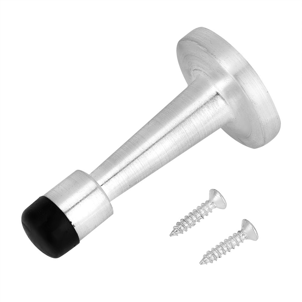 Zinc Alloy with Rubber Anti-Collision Doorstop with Screws Hotel Office Home Accessories (Brushed)