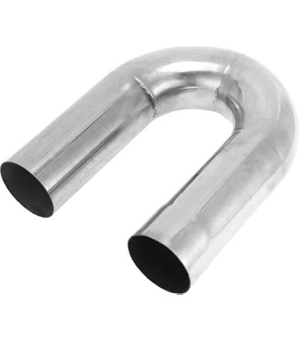 Motoforti 180 Degree U Bend Mandrel Exhaust Tube With Bead Roll DIY Custom Car Modified Exhaust Pipe 440704