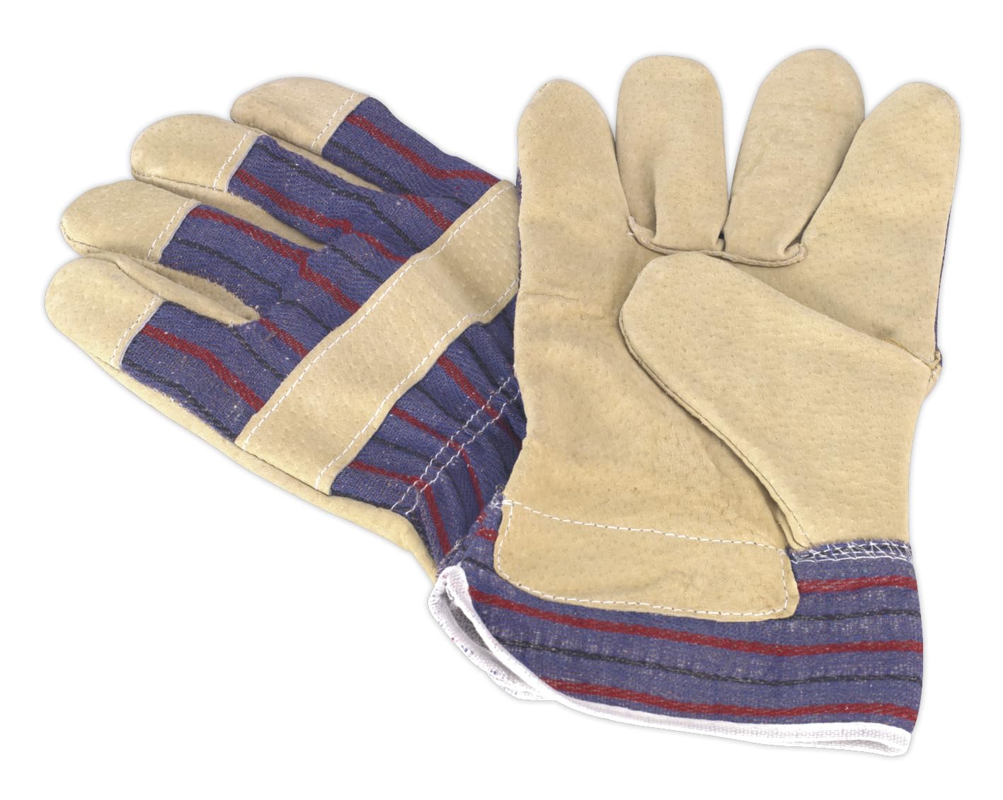 Sealey Rigger's Gloves - Pack of 6 Pairs - SSP12/6, black
