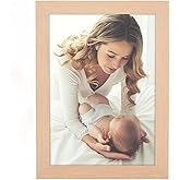 JDZIVTOP 6x10 Picture Frame Woodgrain, Rustic Natural 10x6in Photo/Portrait/Poster/Art Frame, Wall Hanging/Tabletop, Horizontal/Vertical Display Gallery Family Wedding Memorial Pic Frame Gift