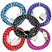 LANSUNS 5Pcs/Pack 10Ft Ruggedized Nylon Braided Extra Long Charger Data Cable Cord for iPhone 3G 3GS 4 4S iPad 1/2/3 iPod Nano Touch (Package A)