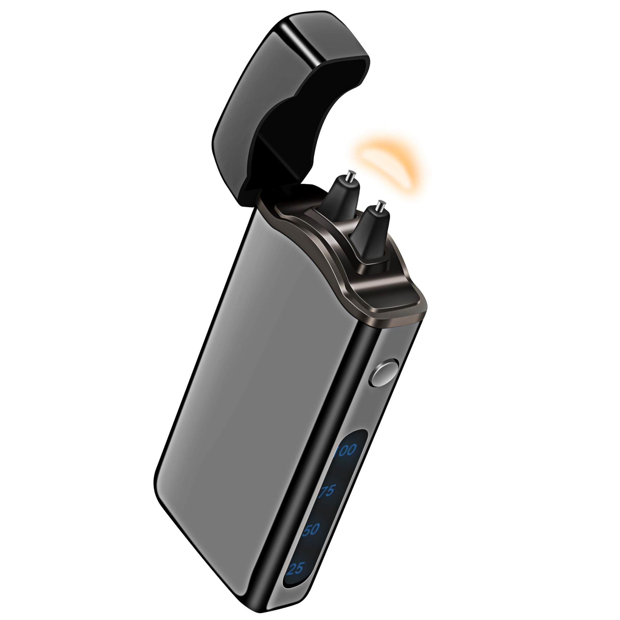 Big Arc Lighter Magical “Flame” USB Rechargeable Plasma Electric Cool Lighter (Black)