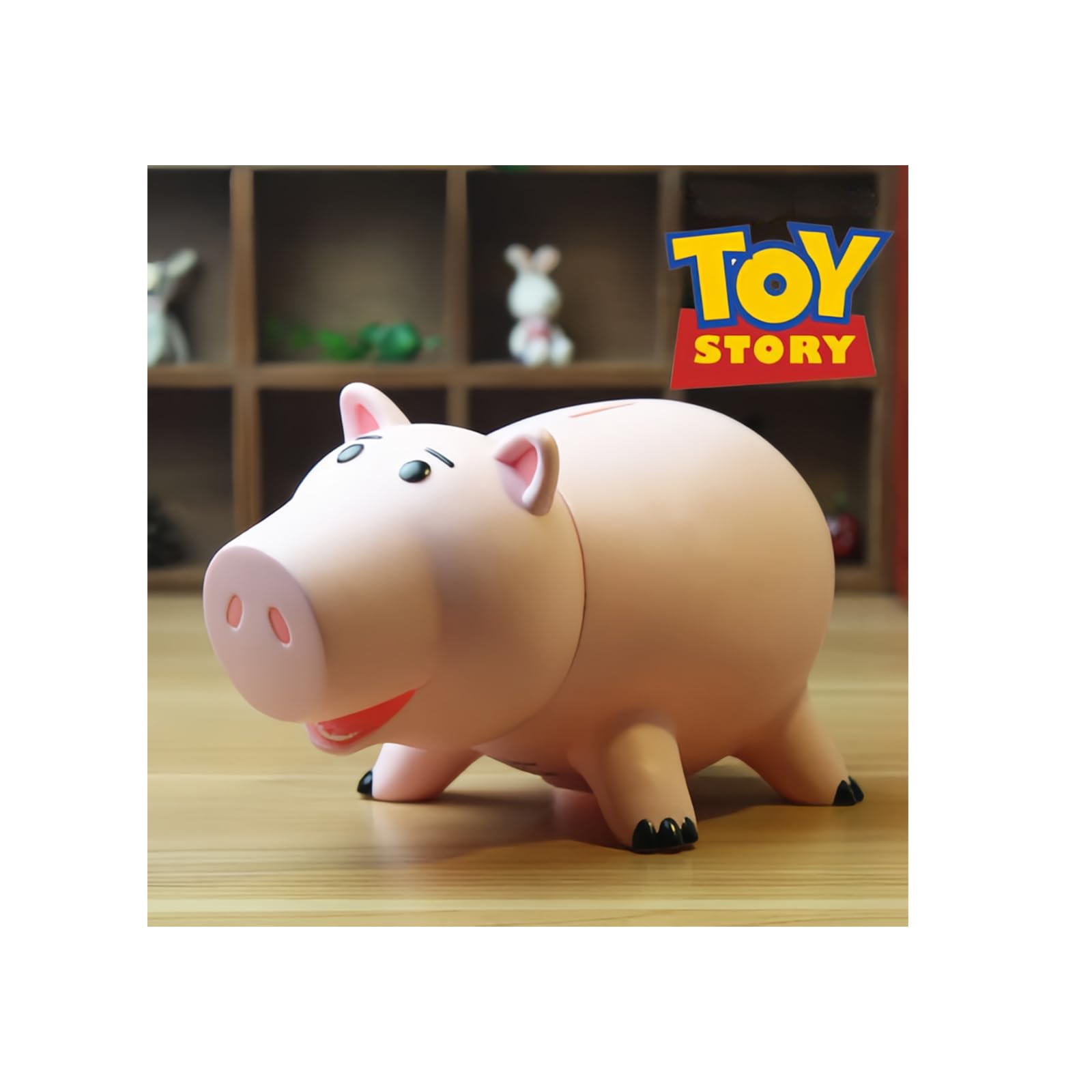 Creamily® Piggy Banks Toy Story Hamm Money Banks for Kids, Cute Plastic Saving Piggy Bank for Kid's & Adult's Children Birthday with Cute Package, Toy Story Ham Piggy Bank Just Like in The Movie, Pink
