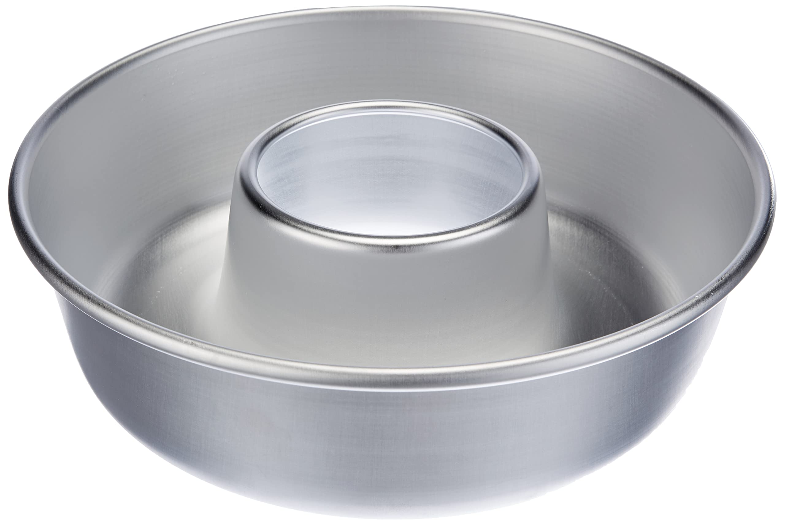 Pentole Agnelli COAL3726 Donut Mold with Tube, in Aluminum, Silver, 26 cm