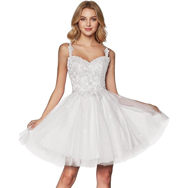 white wedding short dress Modern Short White Satin Wedding Dress Square Neck with Bow Back US14 / Ivory