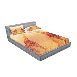 Ambesonne Safari Fitted Sheet & Pillow Sham