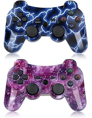 ps3 controller wireless 2 pack double shock gamepad for playstation 3 remotes six axis - how to get fortnite on a ps3 for free