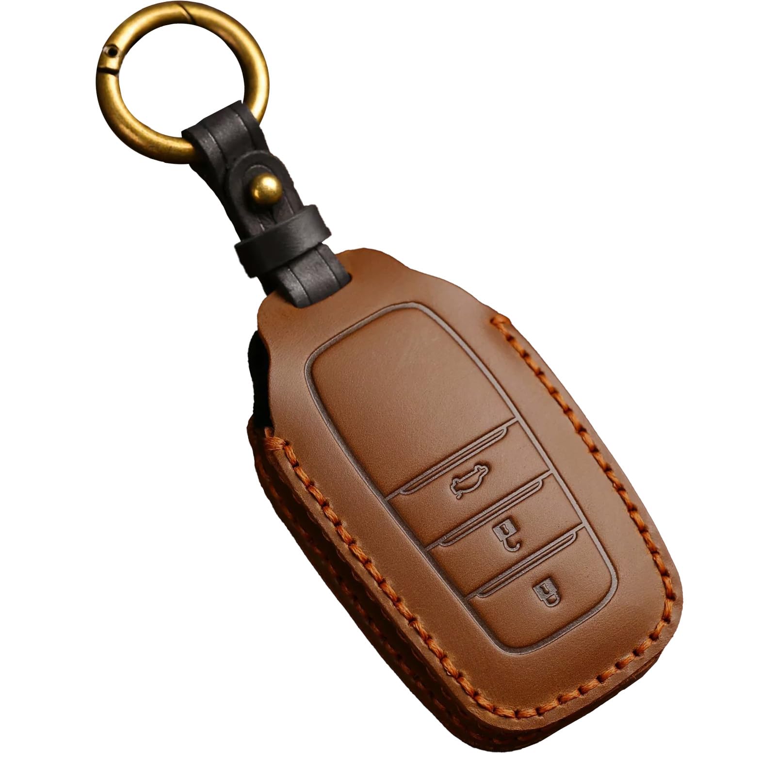 Krovat トヨタ キーケース ハリアー ランクル250 スマートキーケース 【本革の上品な風格】 ヤリスクロス アクセサリー カローラクロス ランクル300 茶 3ボタン商品画像