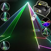 Professional RGB Laser Party Lights,Sound Activated DJ Disco Light,DMX512 Remote Control Scanner Beam Effect Lazer Projector 