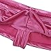 FEESHOW Men's Shiny Low Rise Bikini Briefs Bulge Pouch Cheeky Underwear Swimwear Hot Pink XX-Large (waistline:32.0-42.0