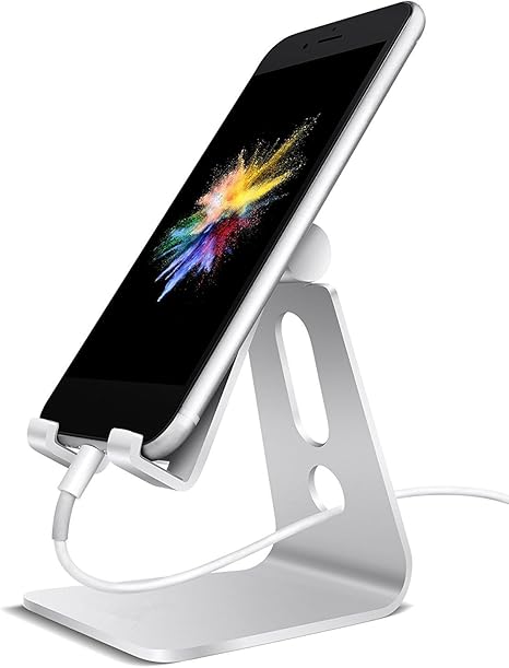 Topdo 1pc Support Telephone Smartphone Universal Bureau Multi Position Aluminium Portable Ajustable Stand Dock Pour E Readers Iphone 7 6 6s 6s Plus 5s 5 Huawei Samsung S3 S4 S5 S6 S7 Argent