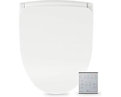 Bio Bidet Slim Two Smart Toilet Seat in Elongated White with Stainless Steel Self-Cleaning Nozzle, Nightlight, Turbo Wash, Os