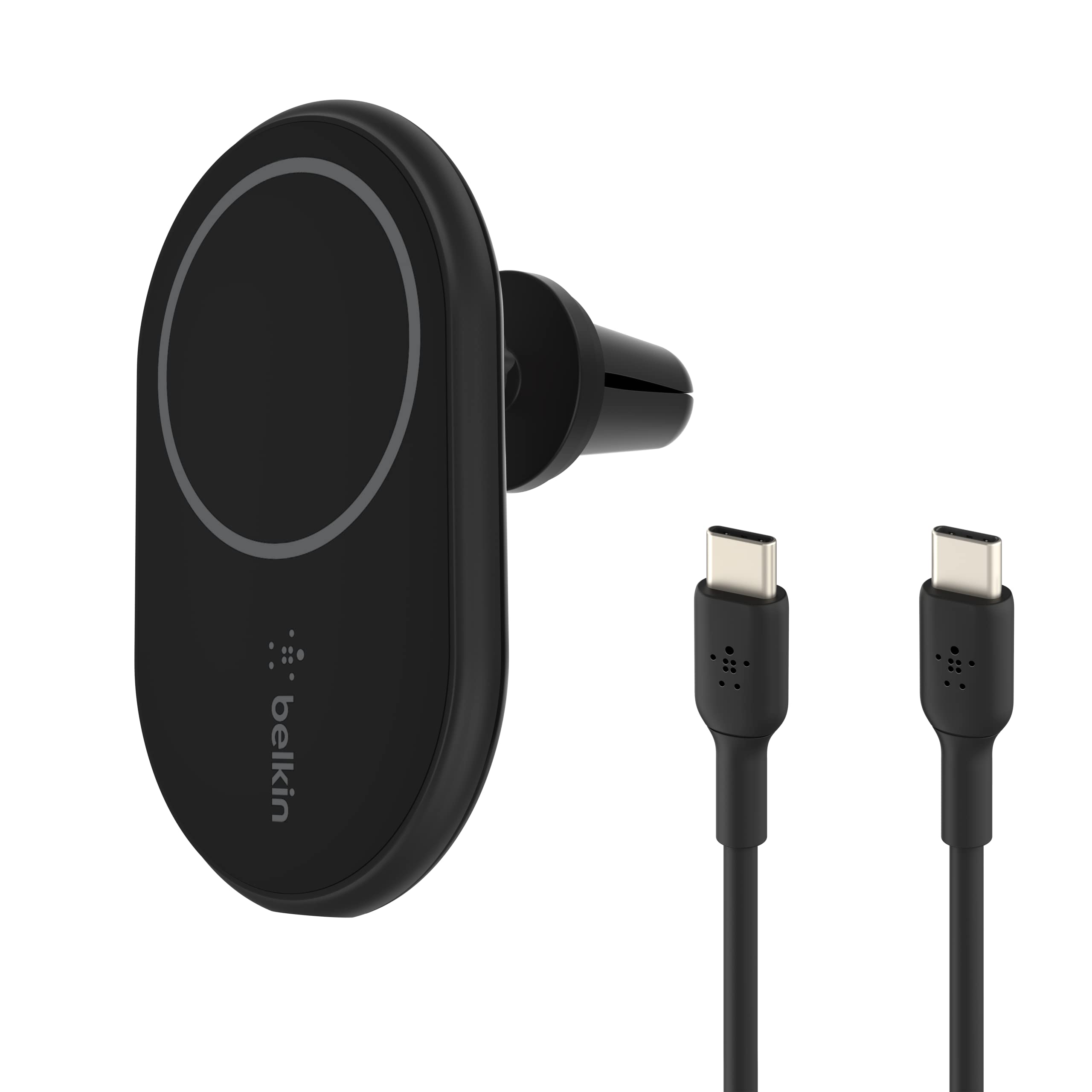 Belkin MagSafe対応 ワイヤレス車載充電器 7.5W エアコン吹き出し口用 USB-C to Cケーブル(1.2m)付属 (シガーチャージャー別売り) iPhone 16/15/14/13/12シリーズ対応 ブラック WIC004btBK-NC商品画像