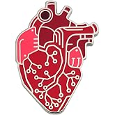 Pinsanity Digital Circuit Board Heart Enamel Lapel Pin