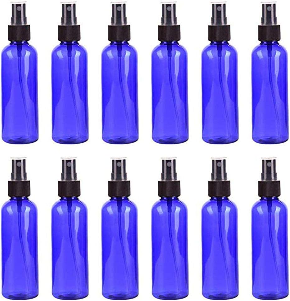 12PC Blue Plastic Spray Bottles for Essential Oils, Portable Small Spray Bottle 30ml