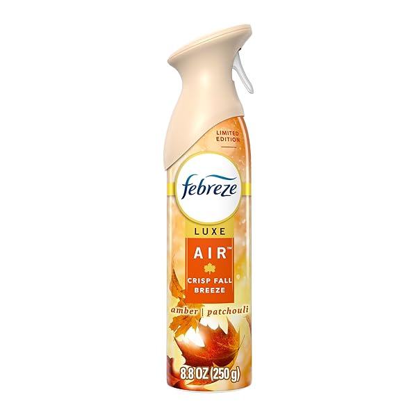 FEBREZE AIR MIST AIR FRESHENER SPRAY, ODOR-FIGHTING ROOM SPRAY, AIR FRESHENERS FOR HOME AND BATHROOM AND KITCHEN, AEROSOL CAN, CRISP FALL BREEZE SCENT, 8.8OZ, 1 COUNT