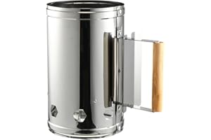 PAMINGONO Charcoal Ignition Barrel Fire Starter for Outdoor Barbecues with Rust-Proof Iron and Heat-Resistant