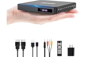 Mini DVD Player ARAFUNA, HDMI Small DVD Player for TV with All Region Free, Compact Small DVD CD/Disc Players with AV Output 
