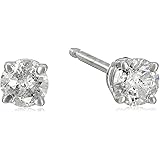 Amazon.com: 14k White Gold Amethyst Heart Stud Earrings: Jewelry