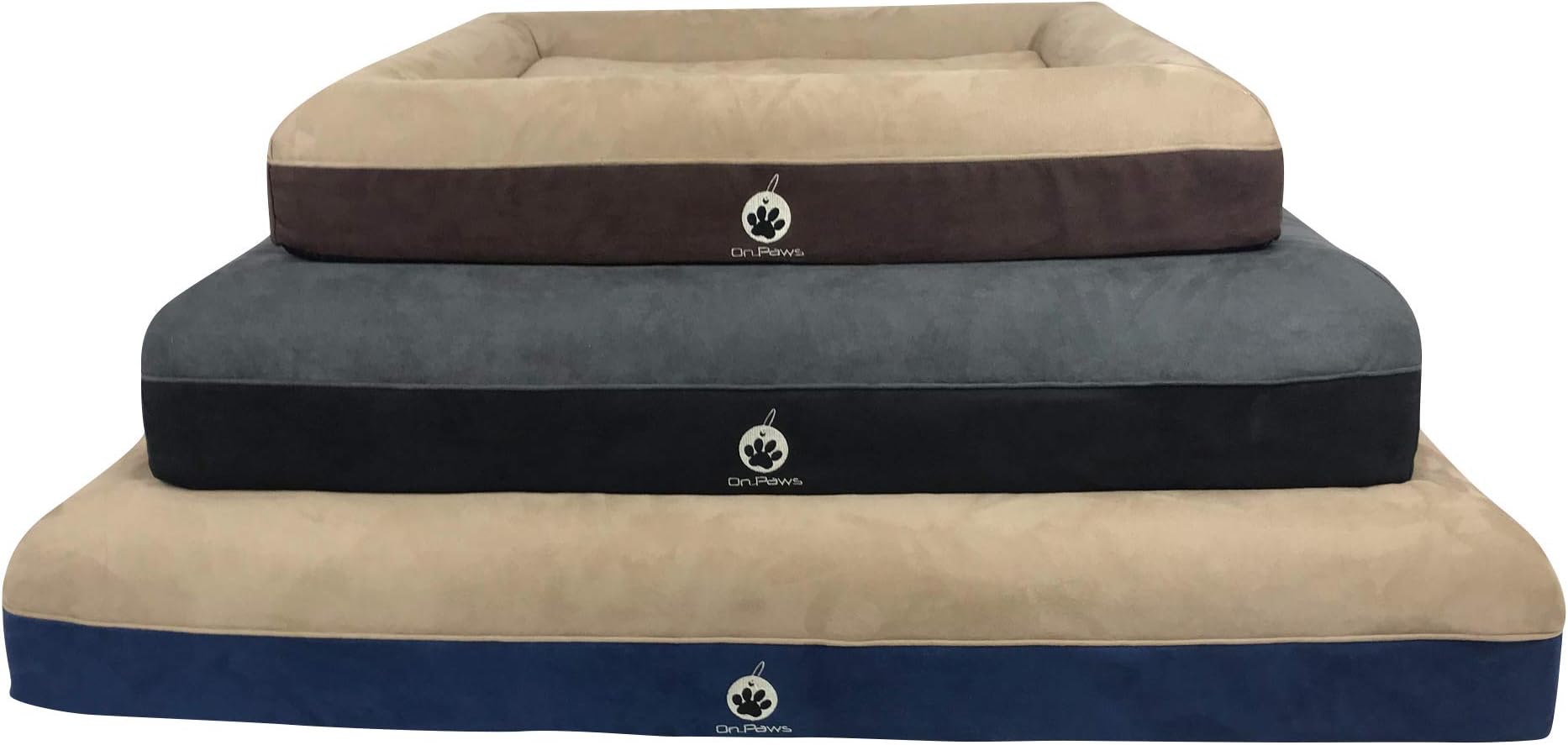 On Paws ‘Sleep Easy Bed’ Brown, Size L Orthopaedic Memory Foam Dog Bed machine washable