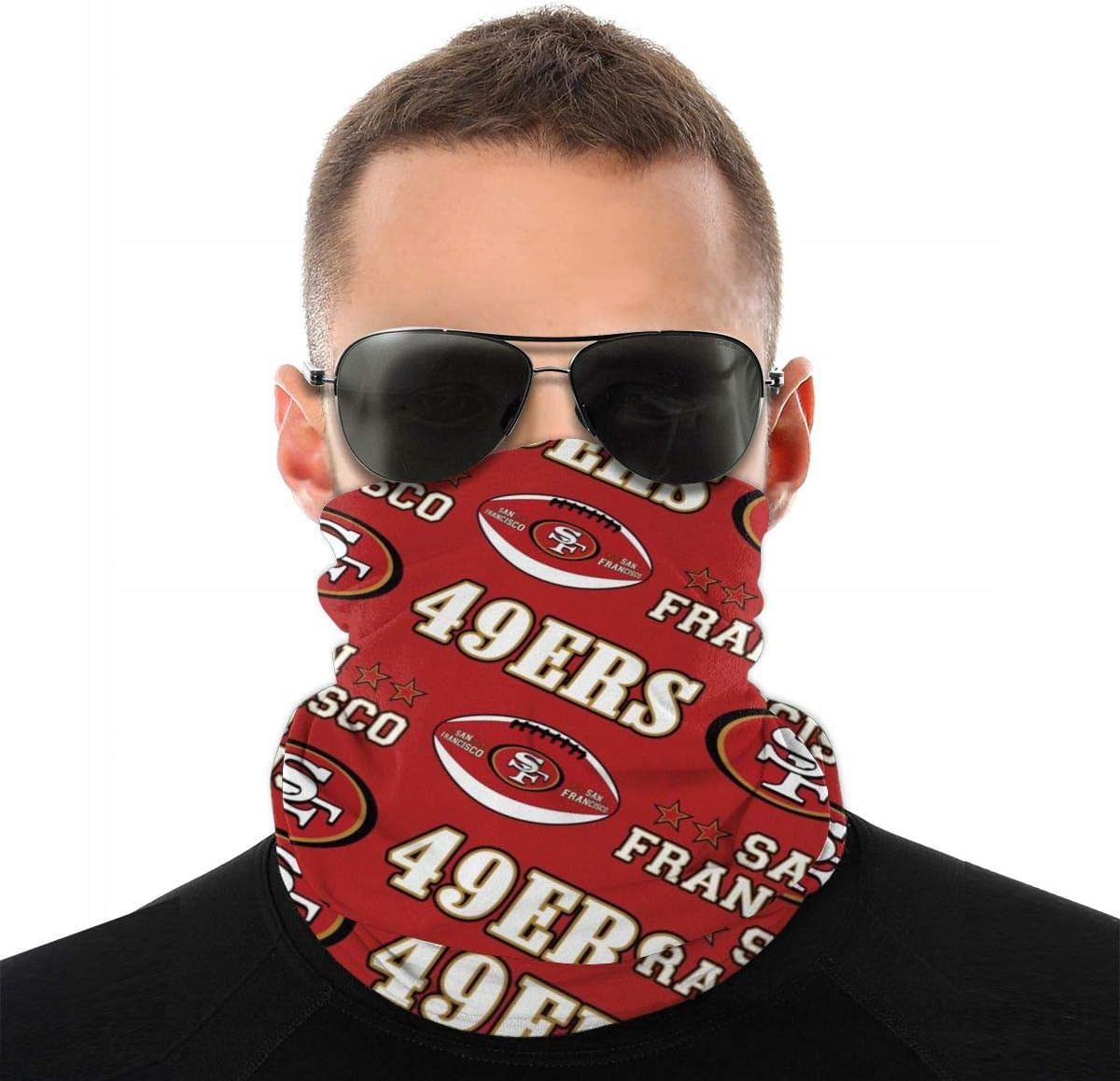 Shuqqur Face Shield Bandanas Neck Gaiter Face Scarf 3D Print American Football Team