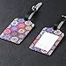 Lizimandu PU Leather Luggage Tags Suitcase Labels Bag Travel Accessories - Set of 2(Hexagon_Bohemia)