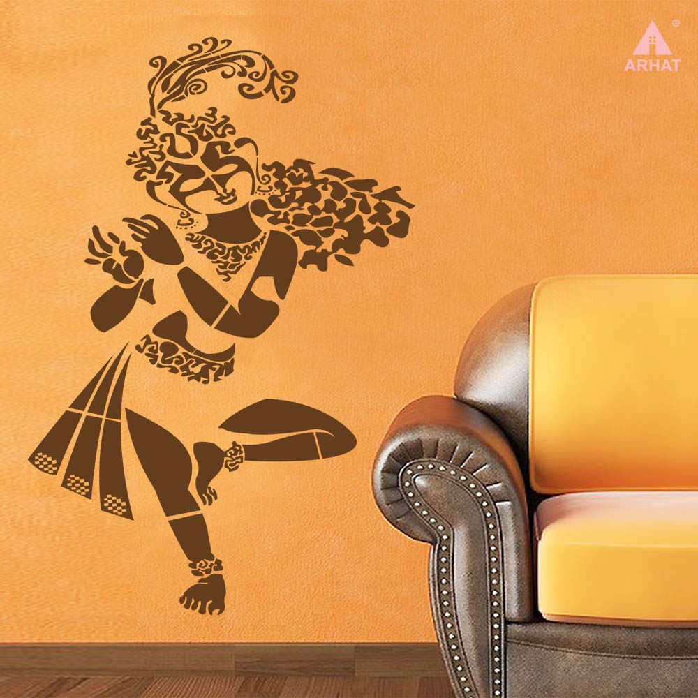 Arhat Stencils ASRE372 Spiritual Lord Krishna Pattern Wall Stencils