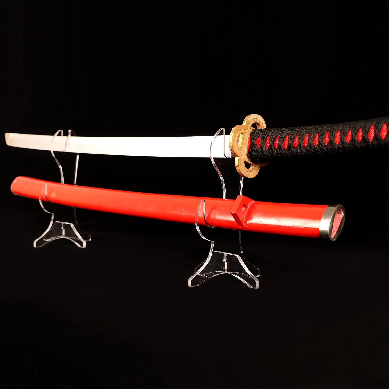 WANLIAN Sword Stand Katana Holder, Samurai Sword Horizontal Display Stand for Exhibit Katana (Transparent)