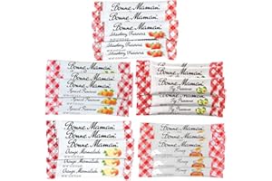 ITHACORE Gift Box of 25 Bonne Maman 1/2 oz. Preserve Packets (5 Strawberry, 5 Apricot, 5 Fig, 5 Bitter-Orange & 5 Honey)