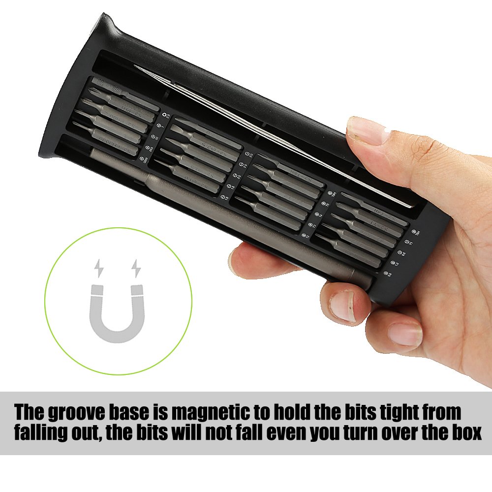 Kingsdun Small Screwdriver Set, 22 in 1 Precision Screwdriver Bit Set with Torx Pentalobe Phillips Flathead and Triwing Magnetic Driver Bits for Eyeglasses, iPhone,Macbook,Xbox & Computer