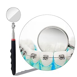 KABUDA 4PCS Telescoping Inspection Mirror LED