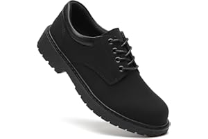 IUY Oxford Shoes for Women Black Womens Oxford Patent Leather Platform Women's Oxfords Comfortable Dressy Non Slip Lace Up Chunky Casual Work Business Dress Office Oxfords Shoes