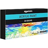 Amazon Basics Acrylic Paint Tubes, 24 Colors