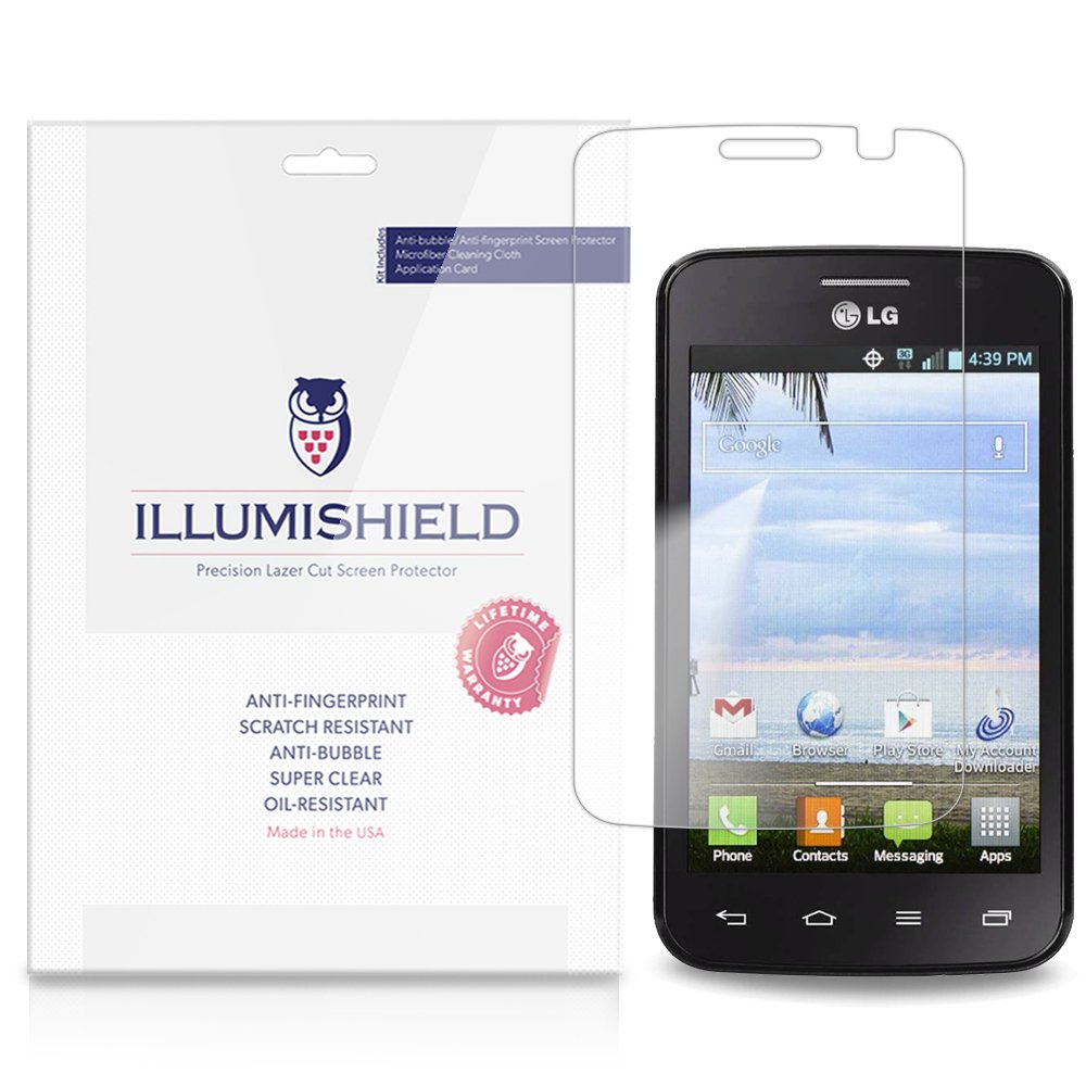 Amazon.com: iLLumiShield Clear Screen Protector For LG Optimus Dynamic II  [3-Pack]: Cell Phones & Accessories