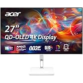 Acer 26.5in 4K 3840x2160 QD-OLED 120Hz Office Monitor CE270K Gwmiipprx | 0.03ms, AMD FreeSync Premium Pro, DCI-P3 99%, 2xHDMI 2.1, 2xDisplayPort, VESA HDR400, Ergo Stand, Speaker