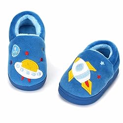 ESTAMICO Boys Girls Warm Slippers Cartoon Car Kids