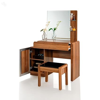 Royaloak Daffodil Dressing Table and Stool (Wooden & Black)
