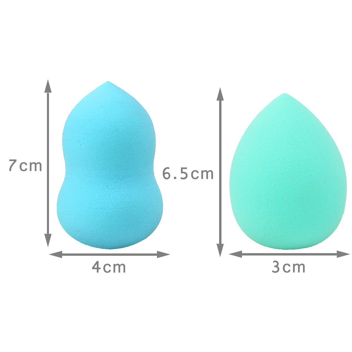 JER 4Pcs Beauty Sponge Women Makeup Blender Sponges Waterdrop Gourd Shape Face Foundation Puff for Concealer, Powder, Cream - Latex-Free & Allergy-Free