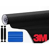 3M 1080 Black Carbon Fiber 1ft x 5ft Vinyl Car Wrap Tool Kit