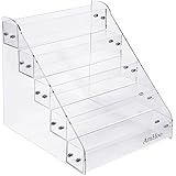 AmHoo Acrylic Spice Rack - 5 Tiers Seasoning Shelf Kitchen Spice Rack Organizer for Cabinets