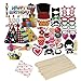 UNOMOR Photo Booth Props for Birthday - 56 Count